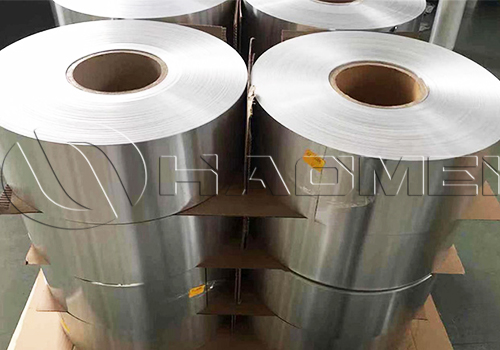 Stacked rolls of Aluminium strip foil coil pp 1060 h22